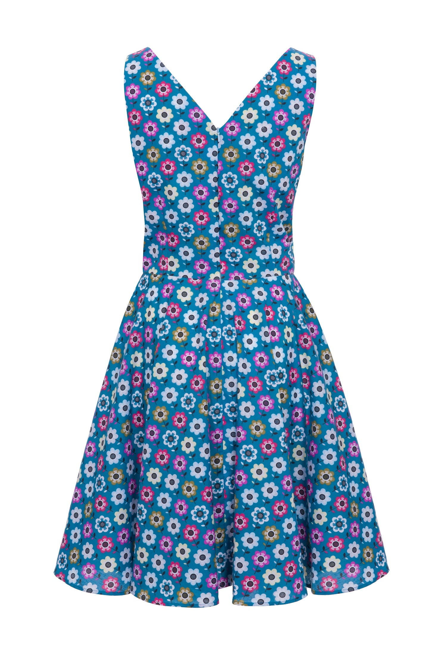 Ella Teal Print Dress